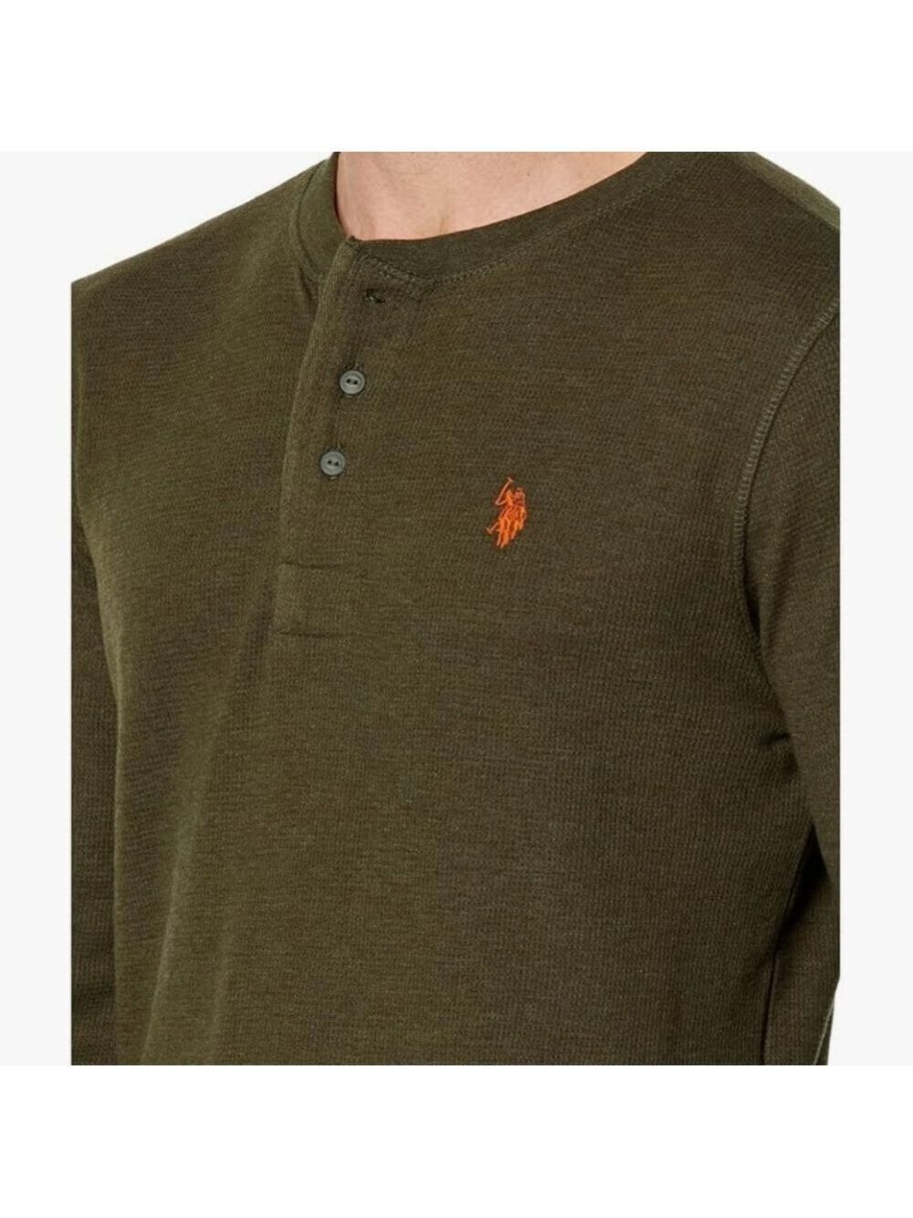 Polo by Ralph Lauren Men's Olive Green Henley Shirt
